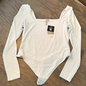 Second Skin White Long Sleeve Bodysuit